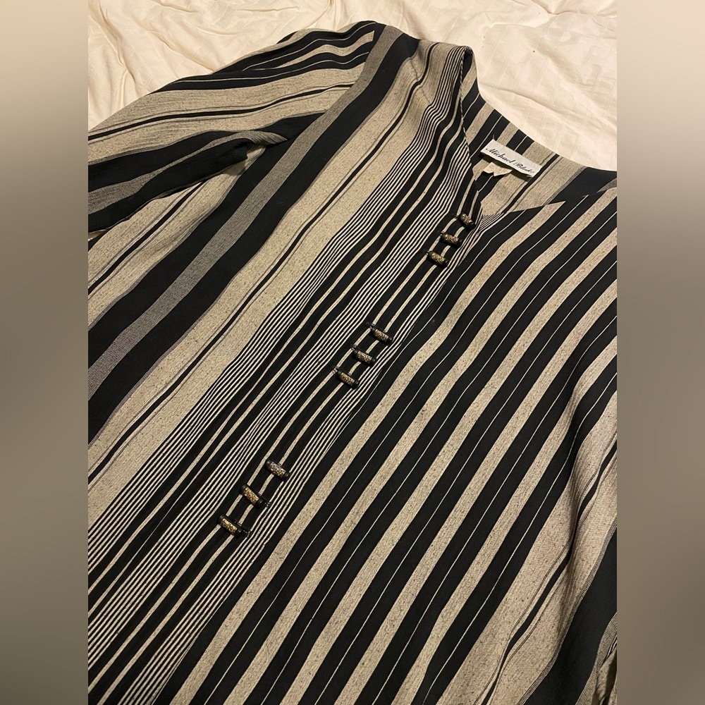 Vintage Michael Blake Striped Vented Tunic